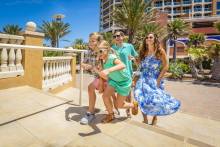 Family arriving at Portofino Island Resort