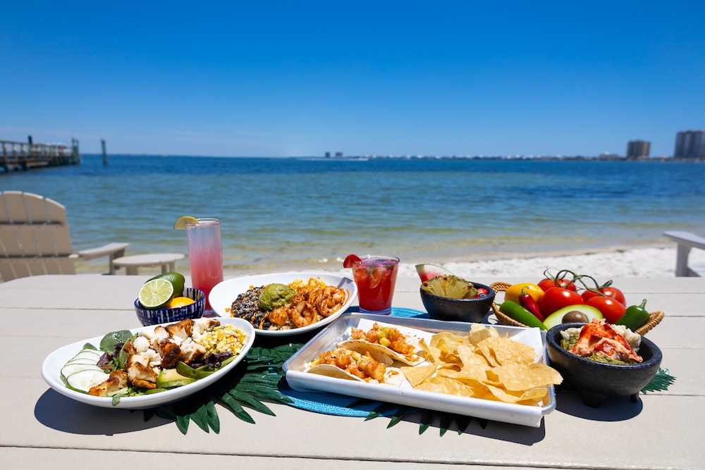 Baja Coastal Kitchen Food with Waterfront view Baja Coastal Kitchen Food with Waterfront view