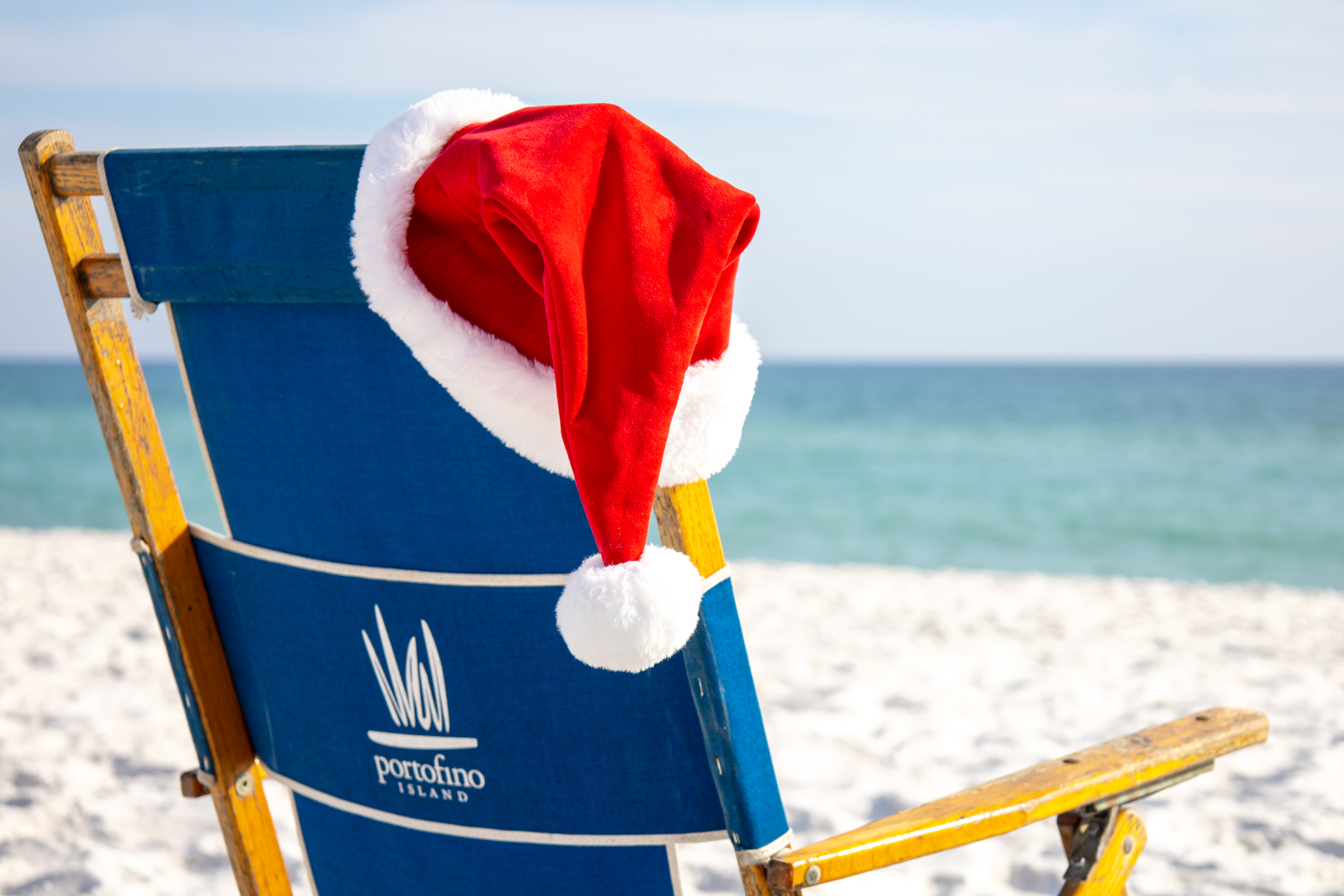 santa hat beach chair